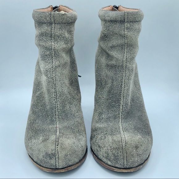 Jeffrey Campbell LIMITED EDITION Grey Suede RUMBLE Leather Ankle Boots Booties - Picture 3 of 10